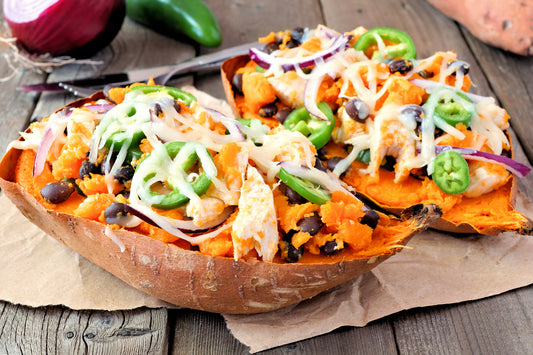 St. Stephens BBQ Pork Stuffed Sweet Potato