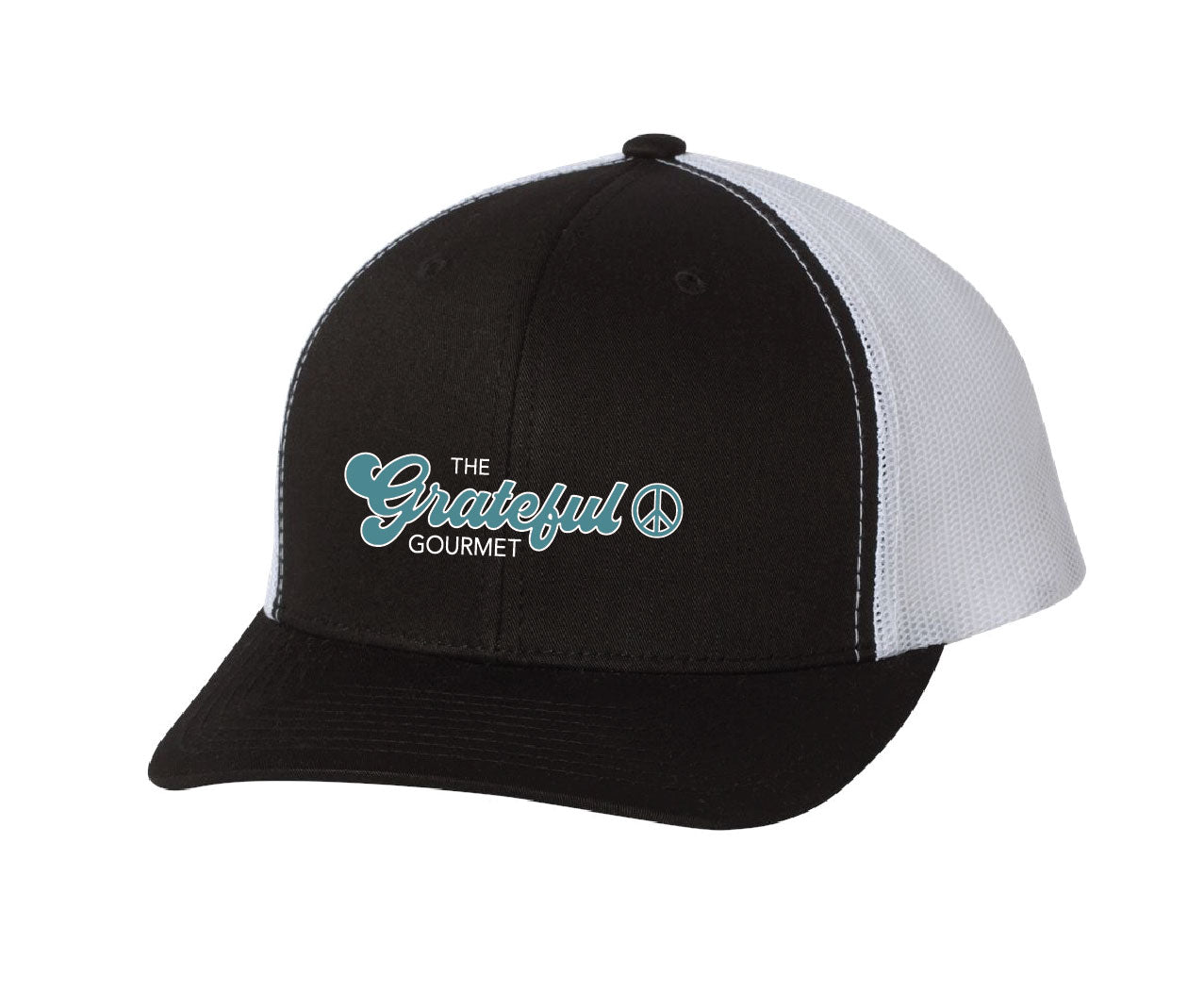 Grateful Gourmet Retro Trucker Hat - Black/White